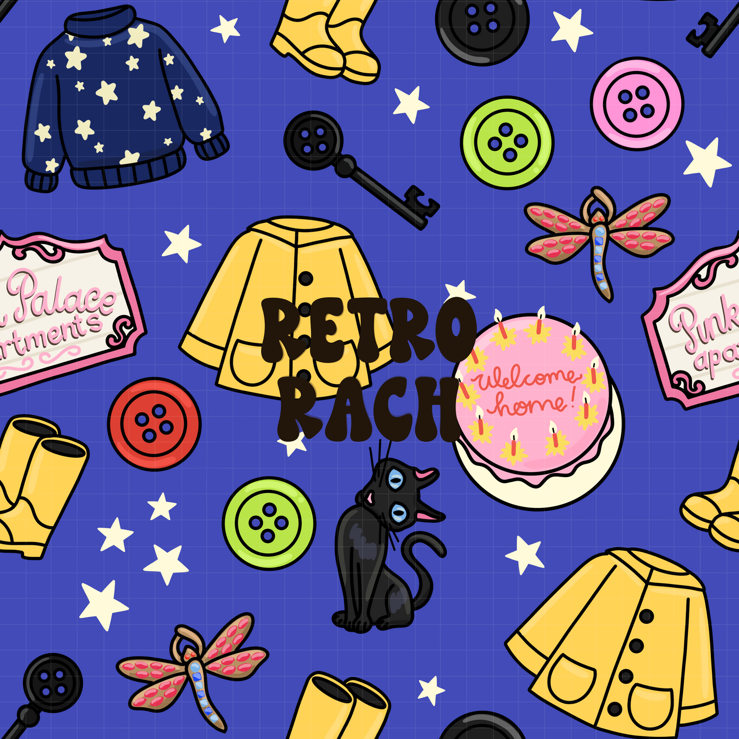 Pink Palace Seamless Pattern
