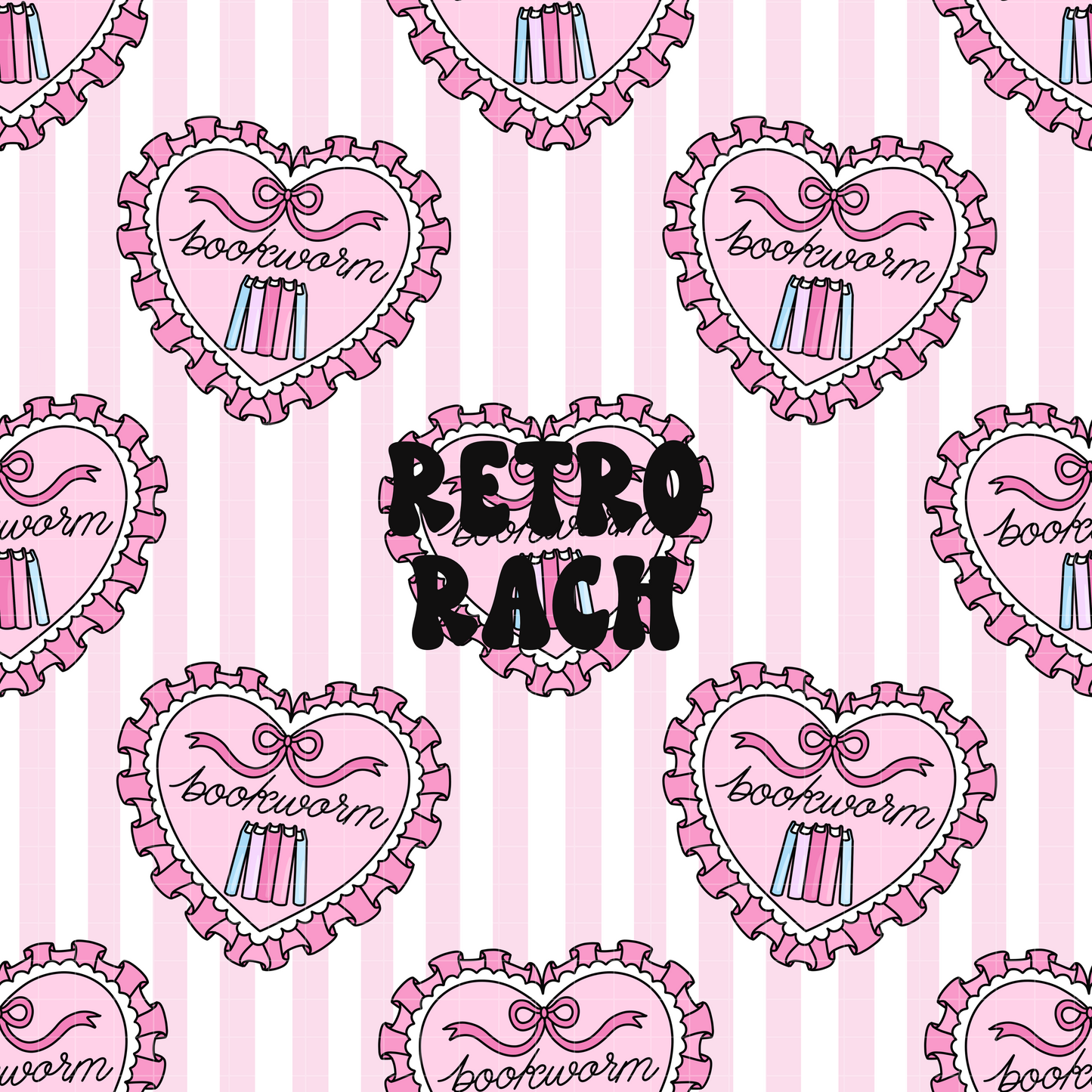 Bookworm Seamless Pattern