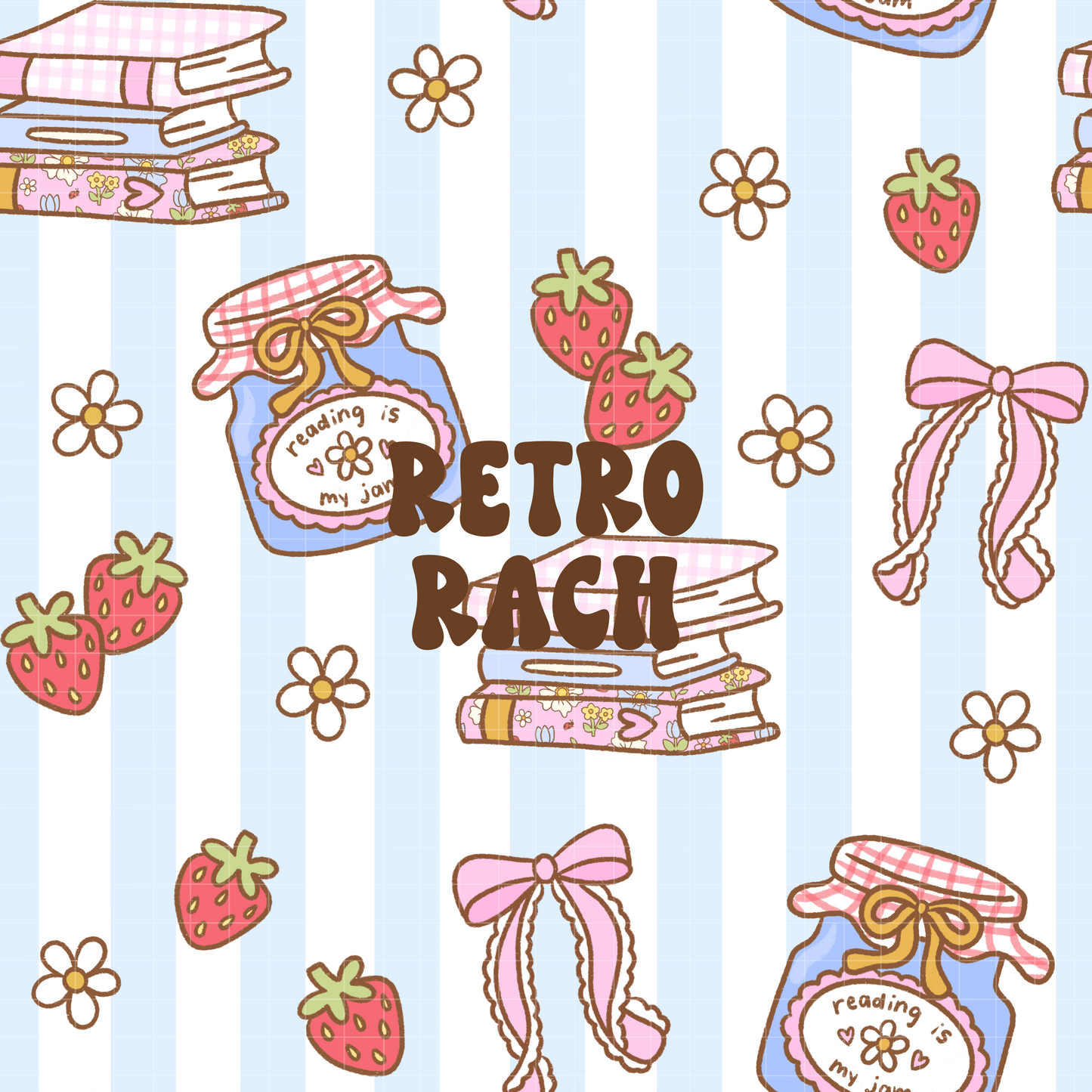 Reading Is My Jam Seamless Pattern