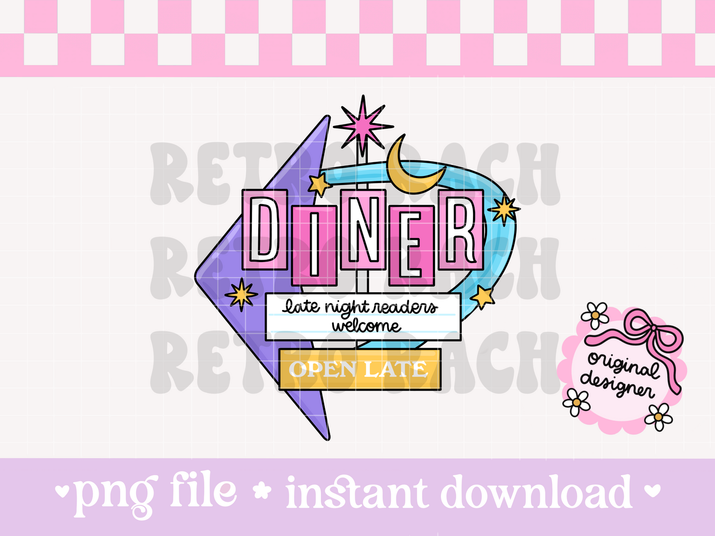 Late Night Readers Diner PNG File