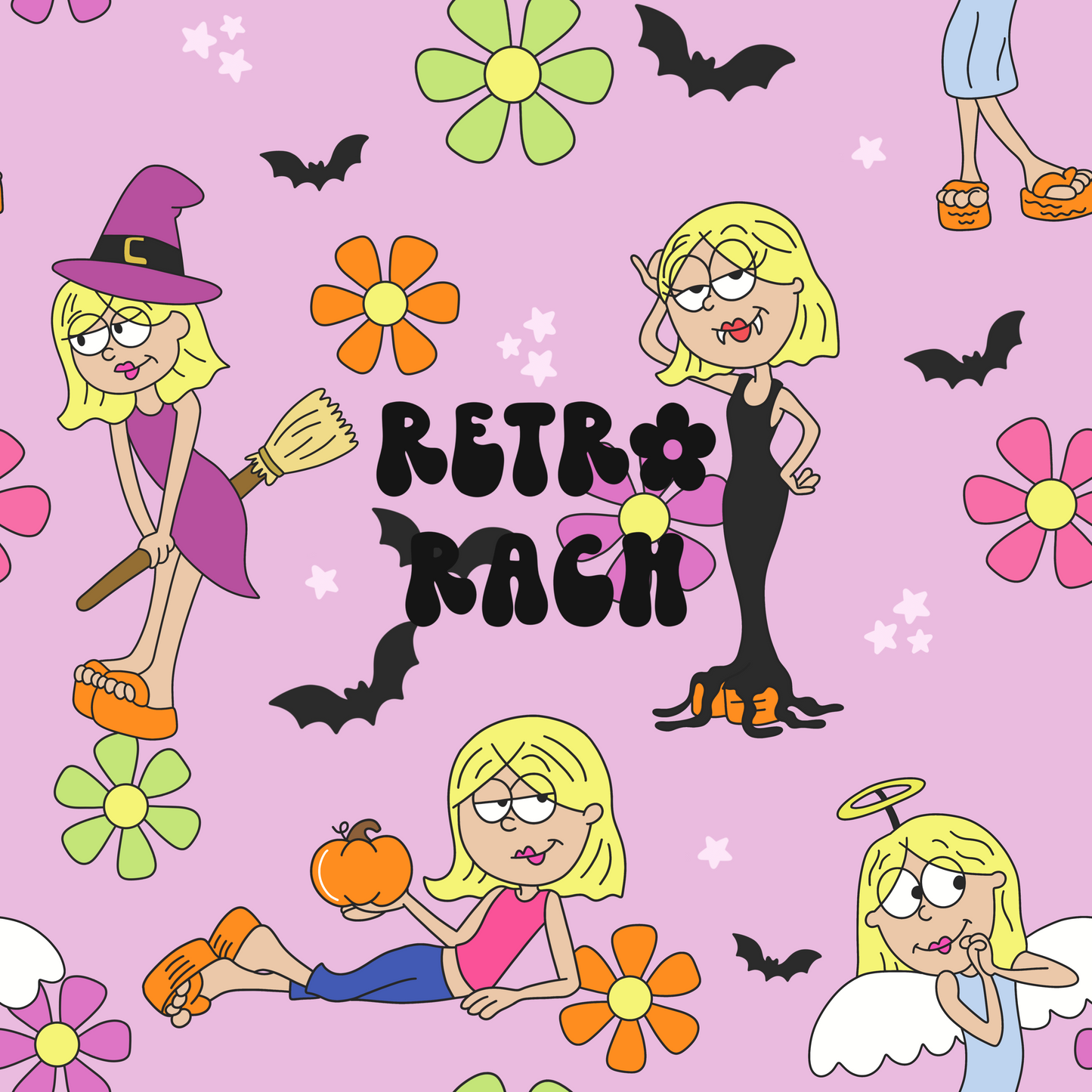 Lizzie Halloween Seamless Pattern