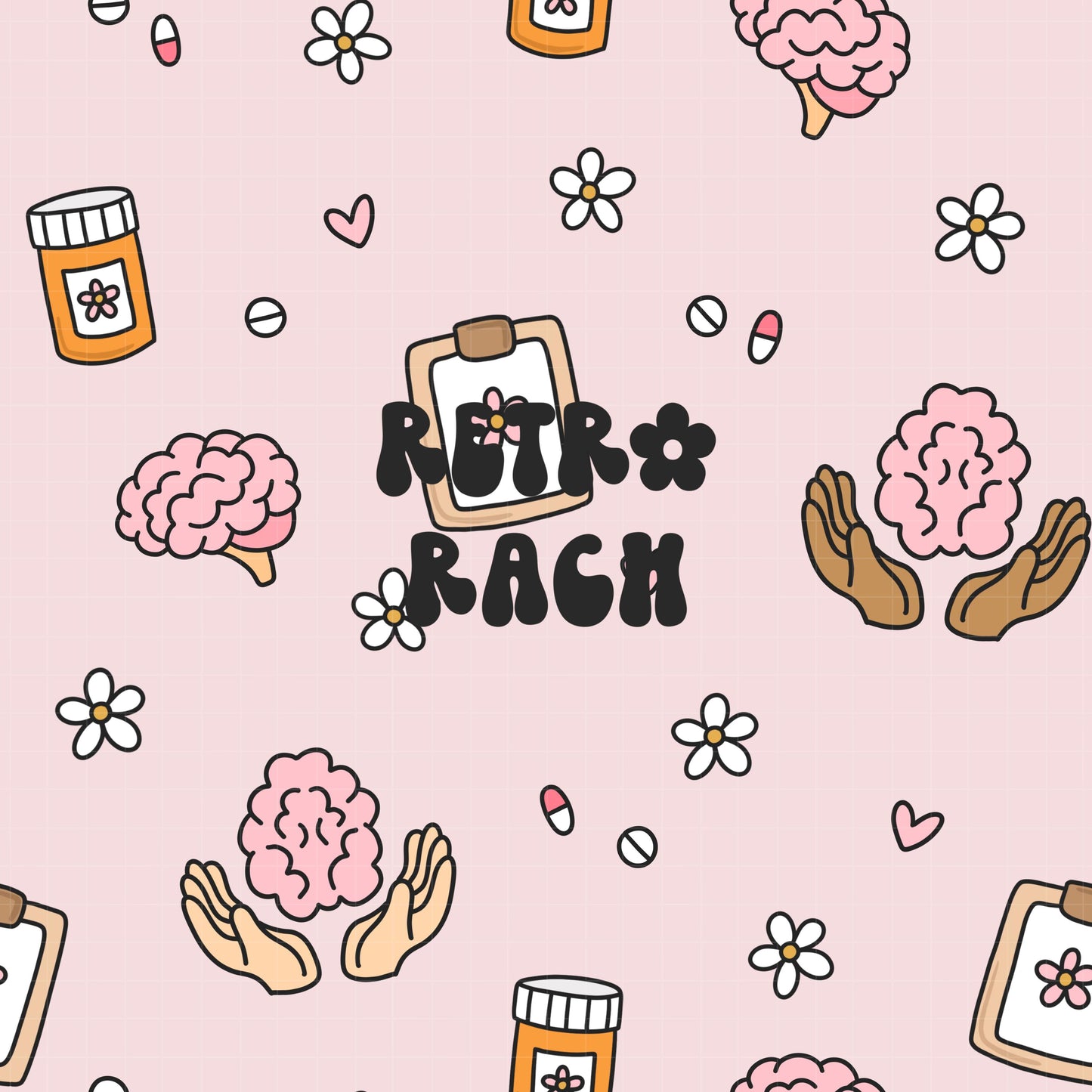Mental Health Seamless Pattern
