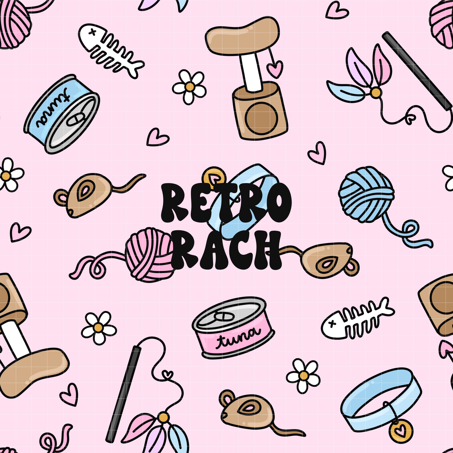 Just Cat Things Seamless Pattern