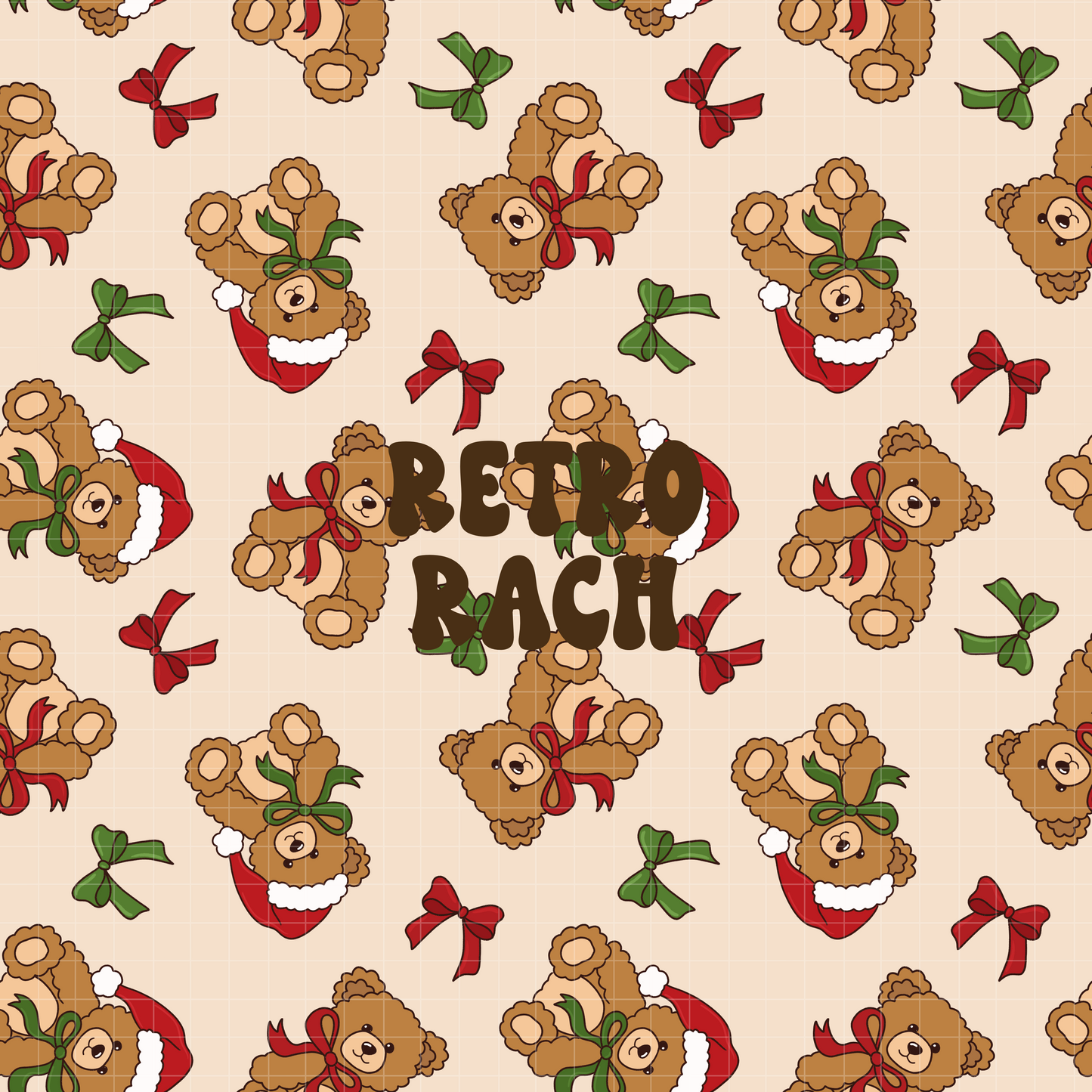 Beary Merry Seamless Pattern