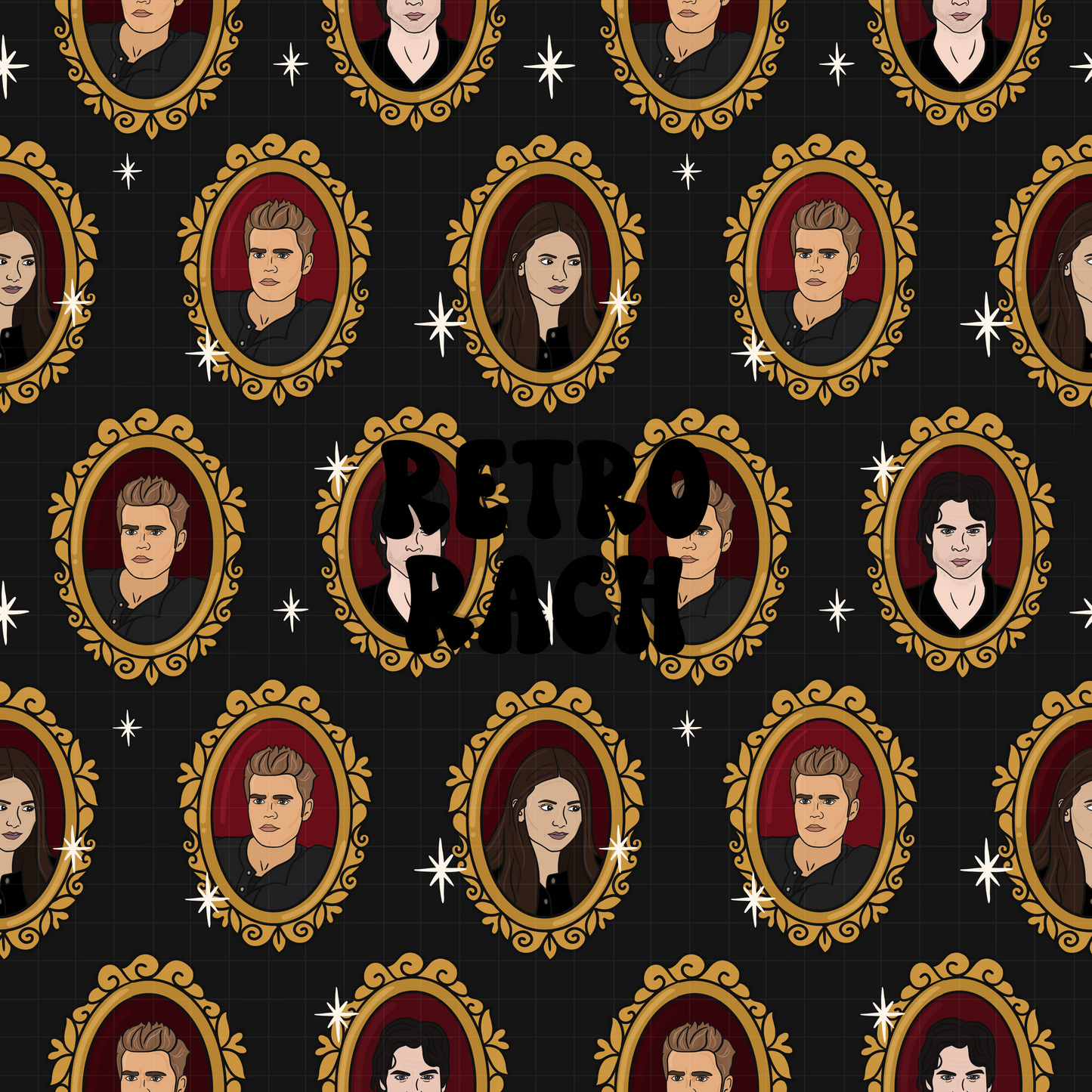 Mystic Vampires Seamless Pattern
