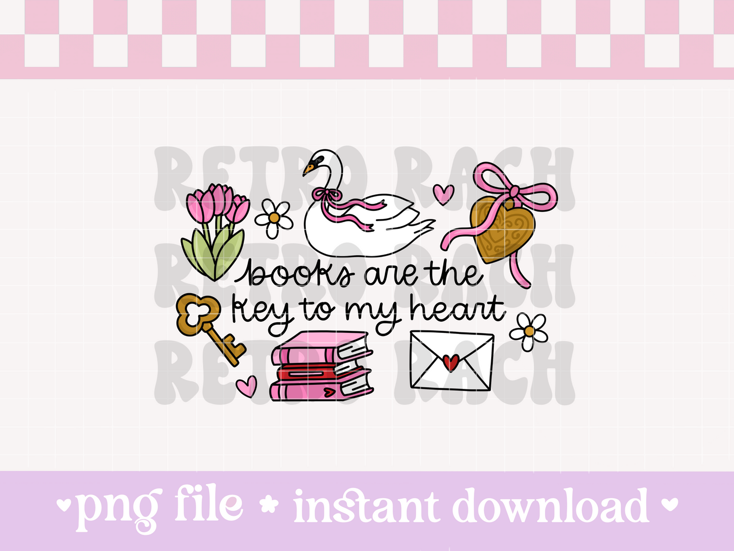 Books Are The Key To My Heart PNG File