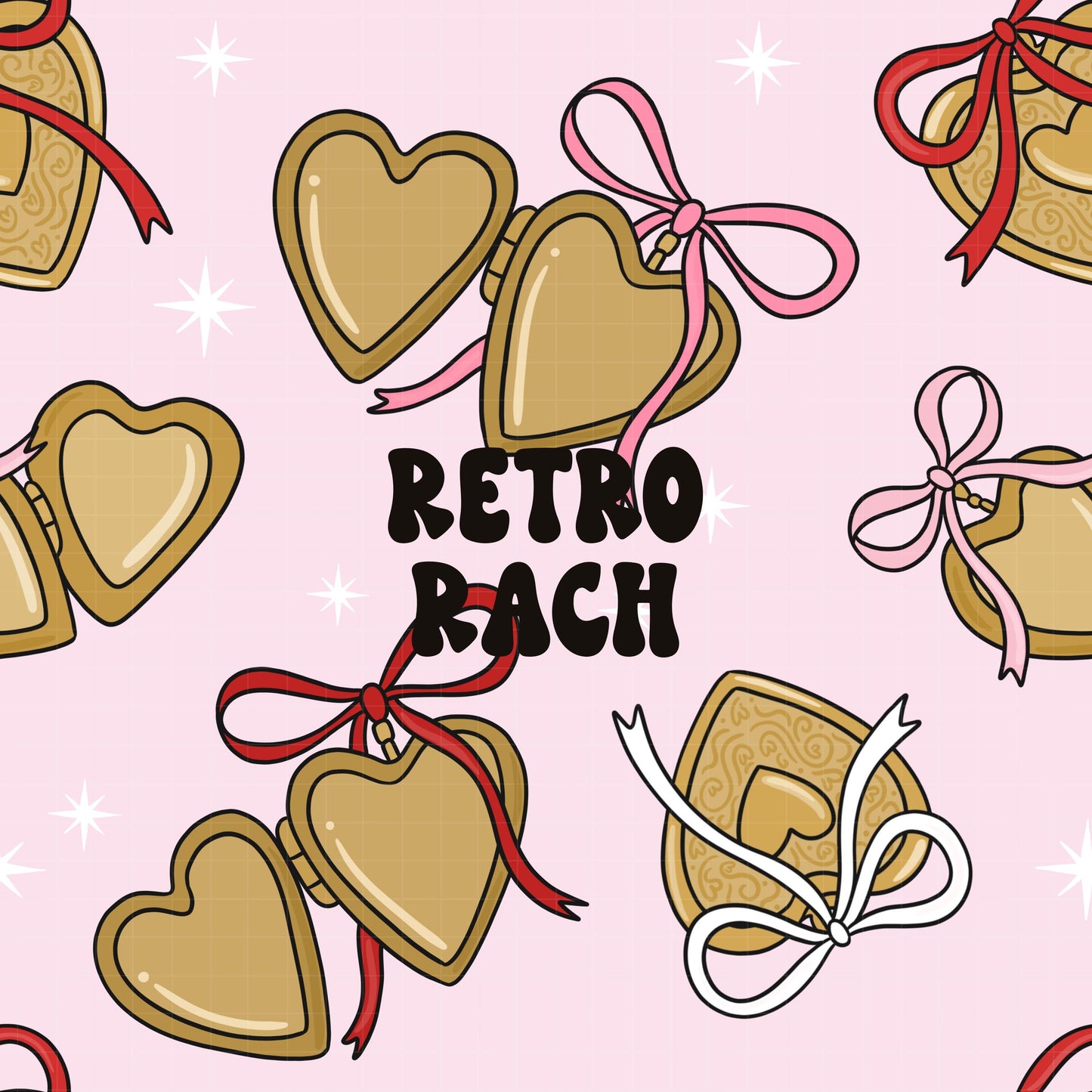 Vintage Lockets Seamless Pattern