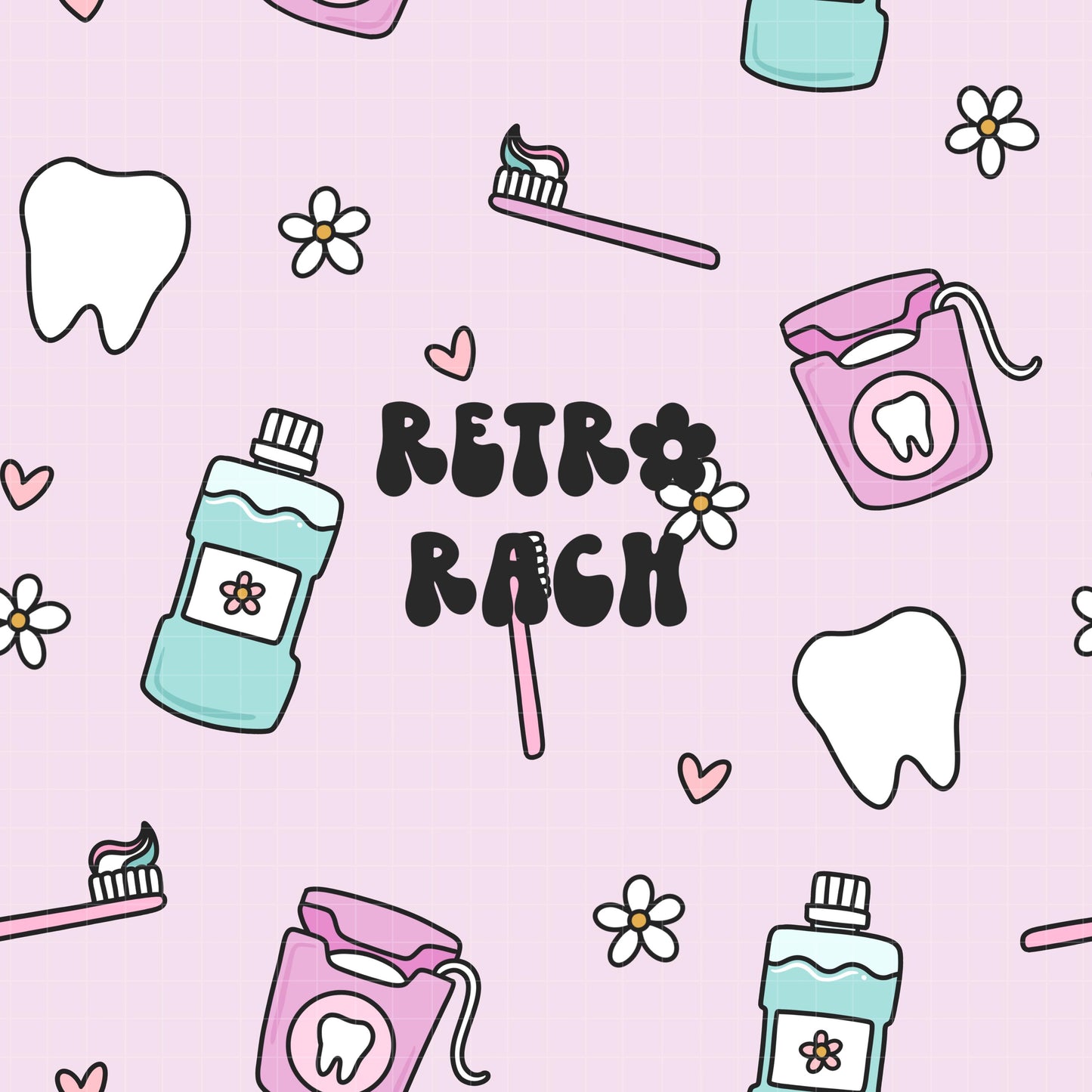 Dental Icons Seamless Pattern