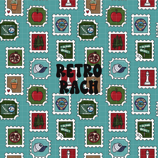 Vampire Stamps Seamless Pattern