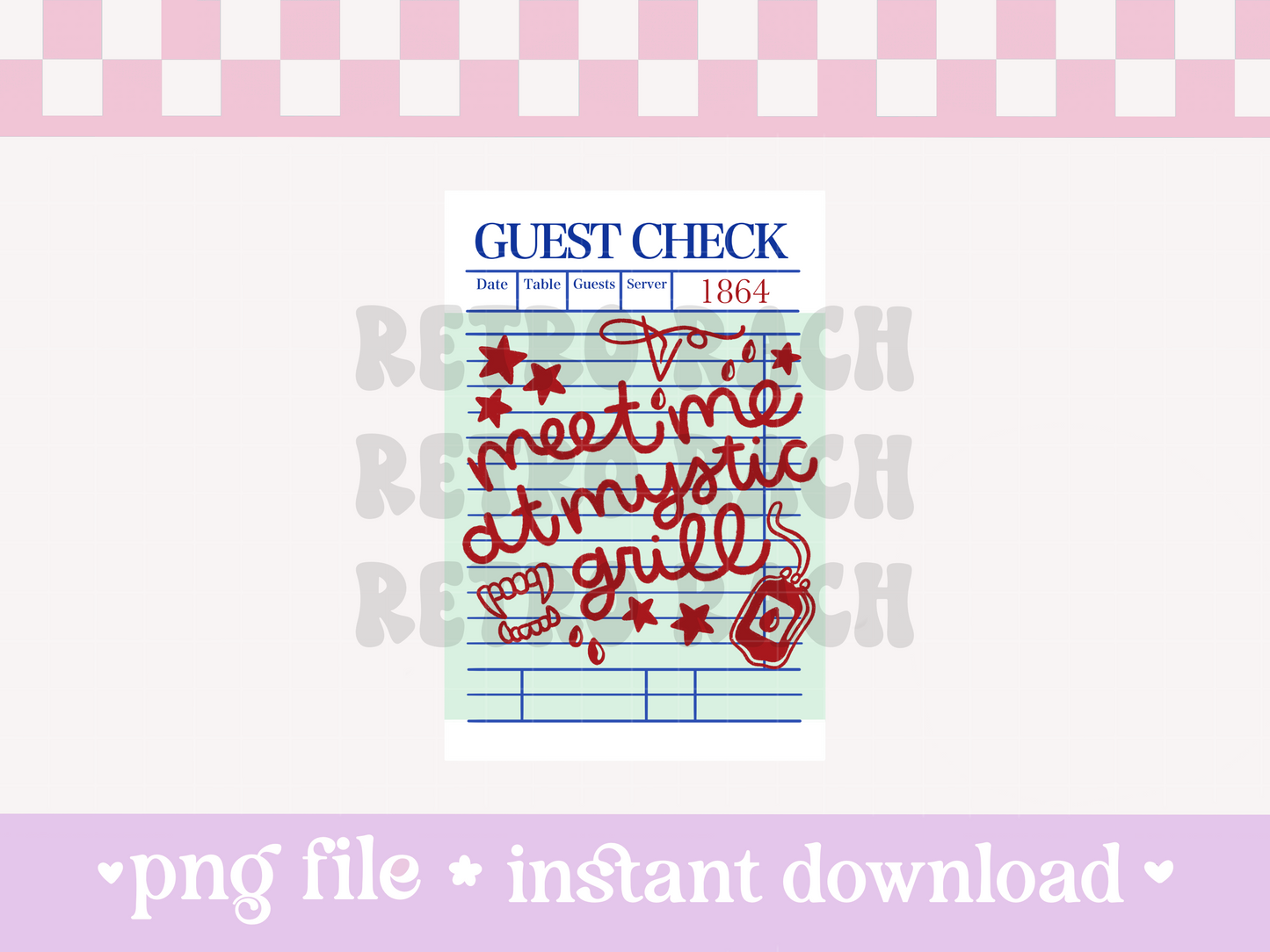 Mystic Guest Check PNG File