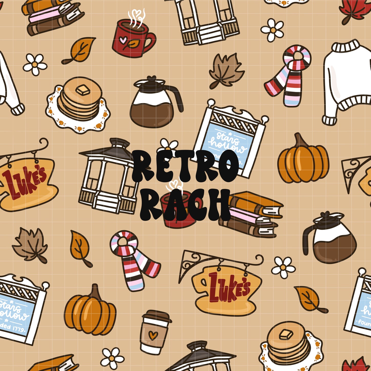 Autumn In Stars Hollow Seamless Pattern