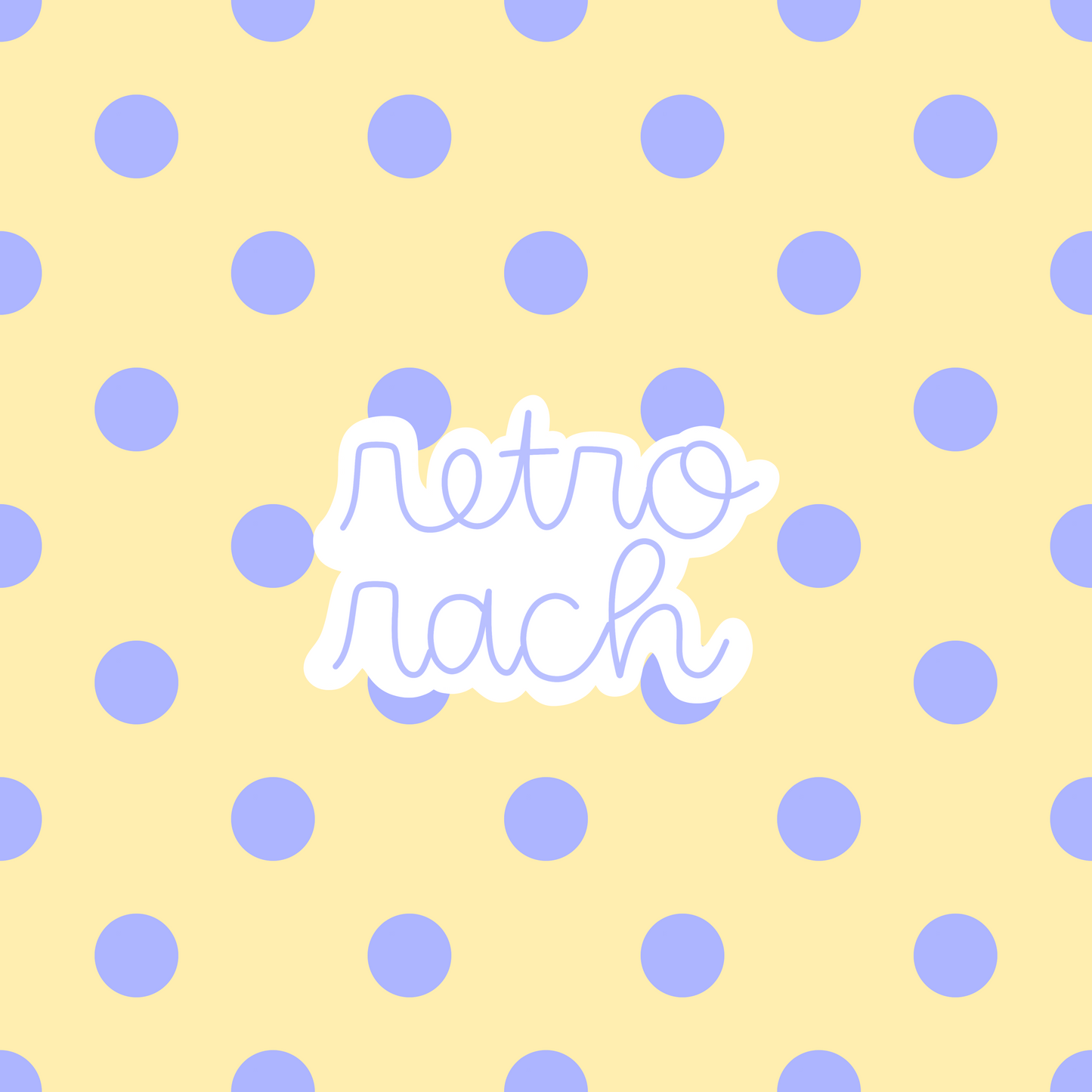 Butter Yellow & Periwinkle Polka Dots