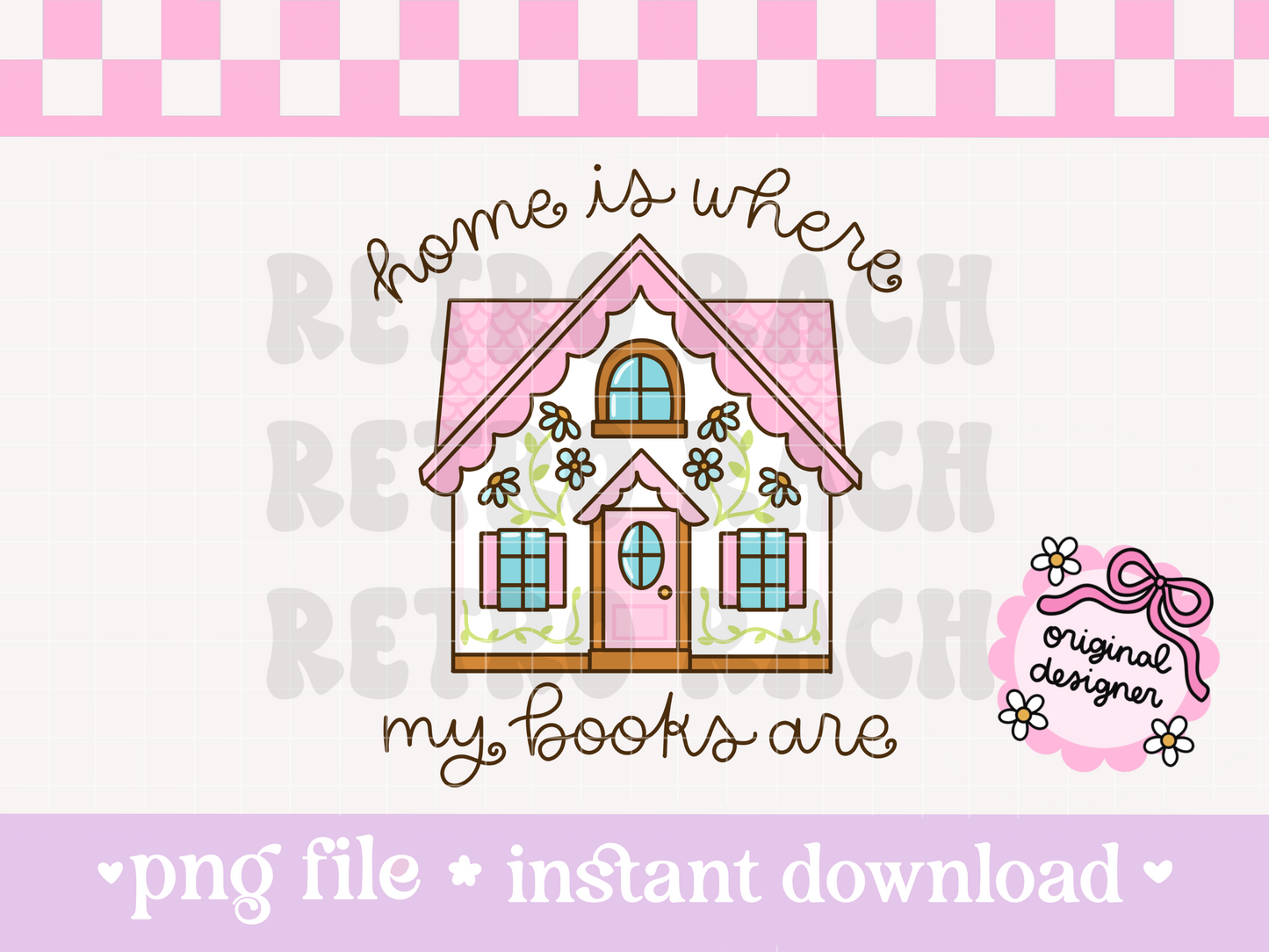 Home is Where My Books Are PNG File