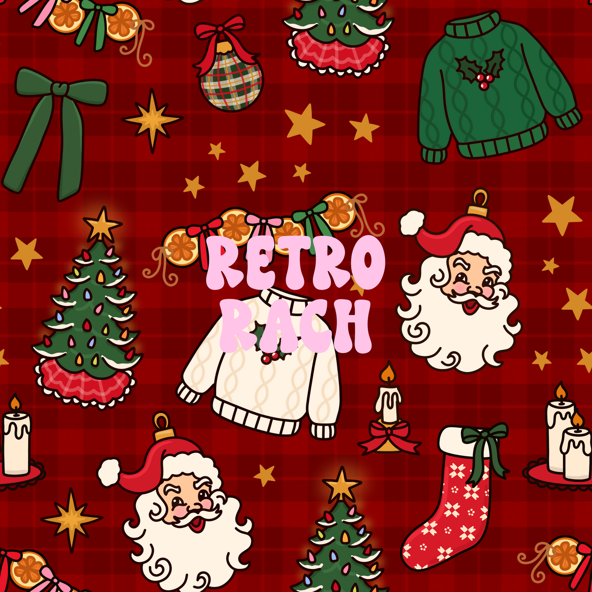 Whimsical Holiday Seamless Pattern