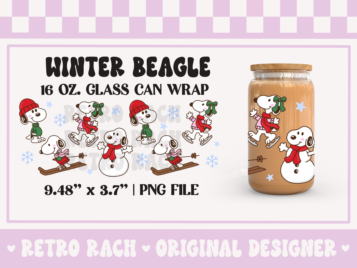 Winter Beagle Cup Wrap File