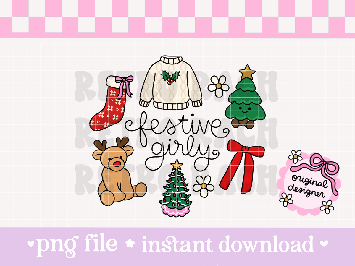 Festive Girly PNG File