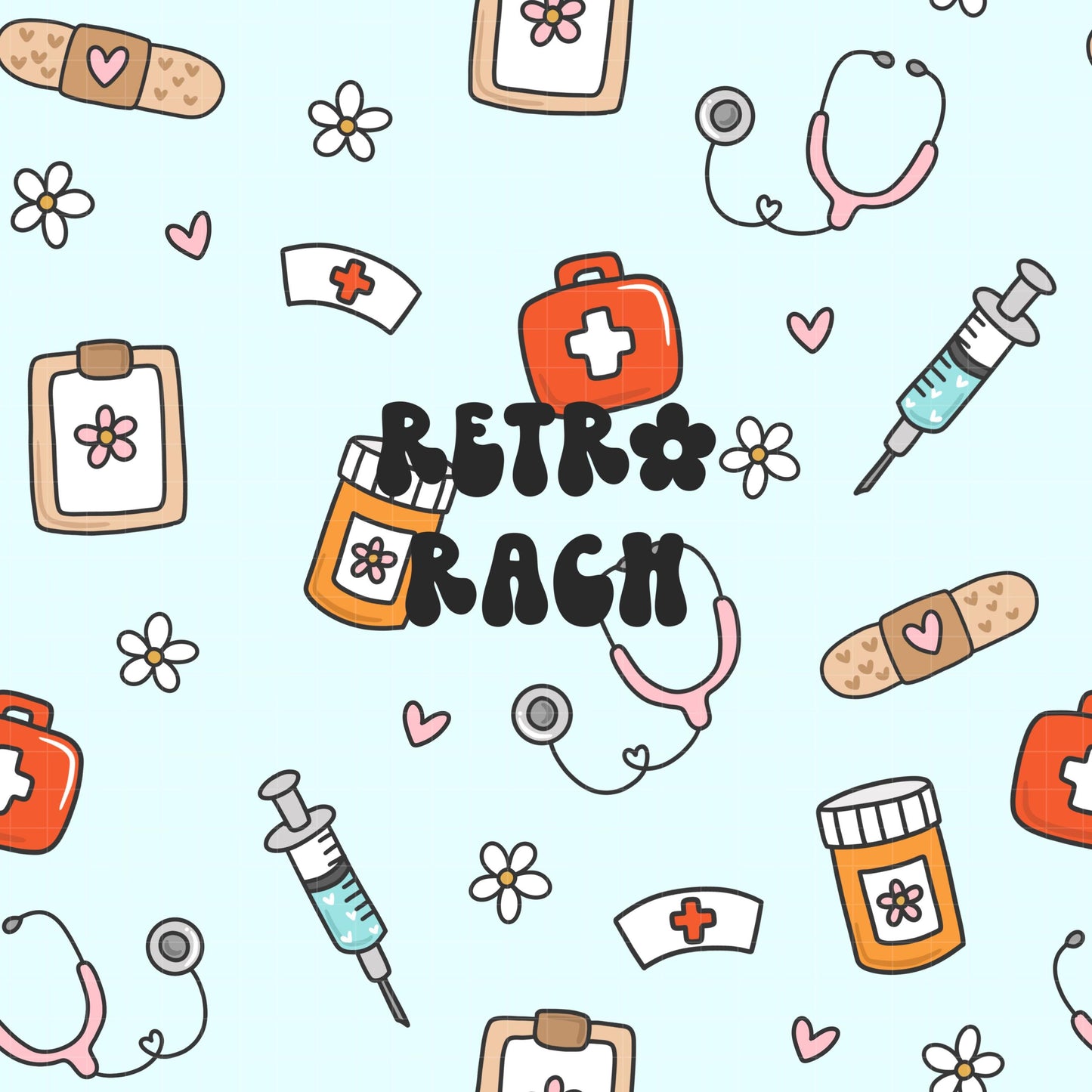 Healthcare Icons Seamless Pattern