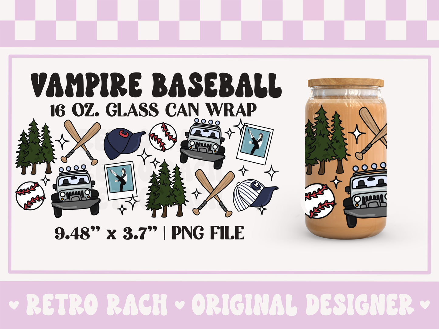 Vampire Baseball Cup Wrap File