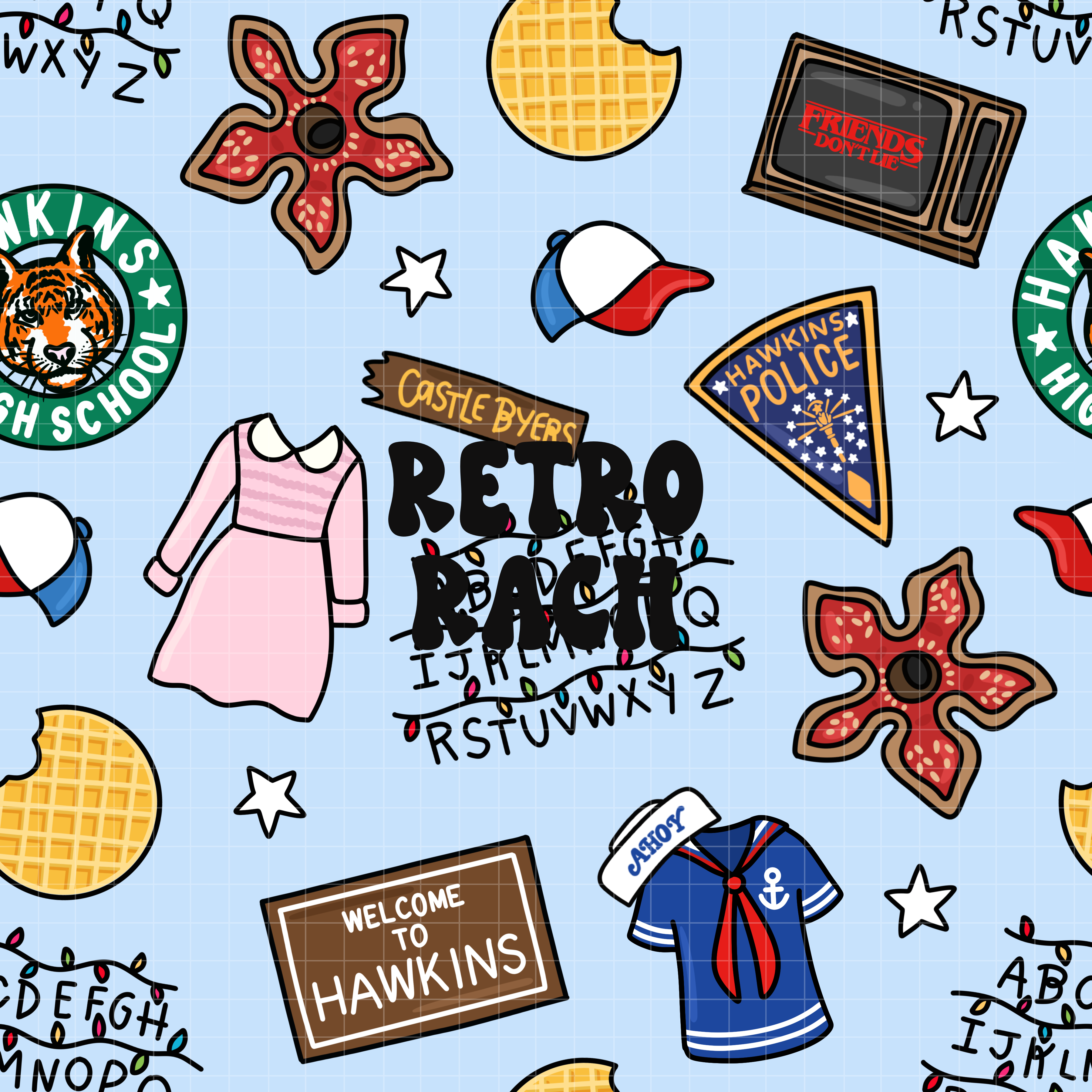 Strange Seamless Pattern – Retro Rach