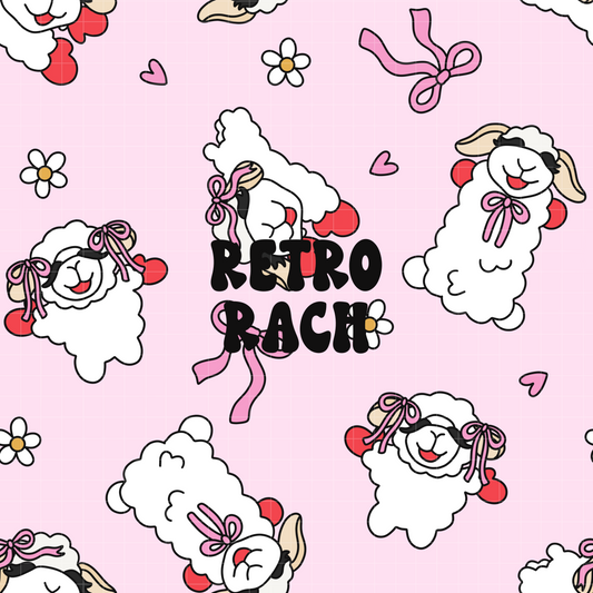 Lover Lamb Seamless Pattern