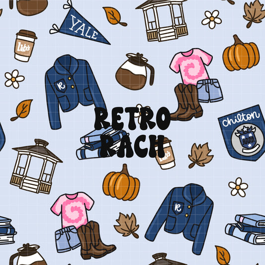 Back To Chilton Seamless Pattern