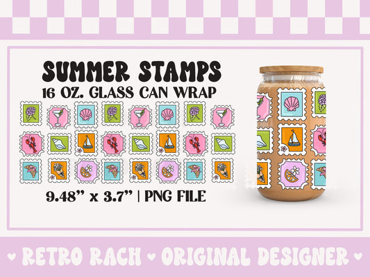 Summer Stamps Cup Wrap File