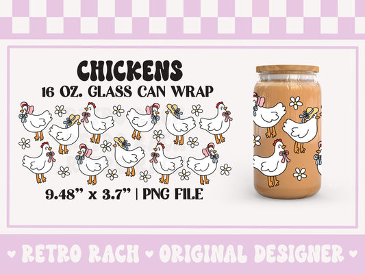 Cottagecore Chickens Cup Wrap File