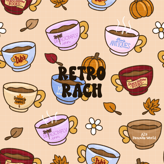 Stars Hollow Mugs Seamless Pattern
