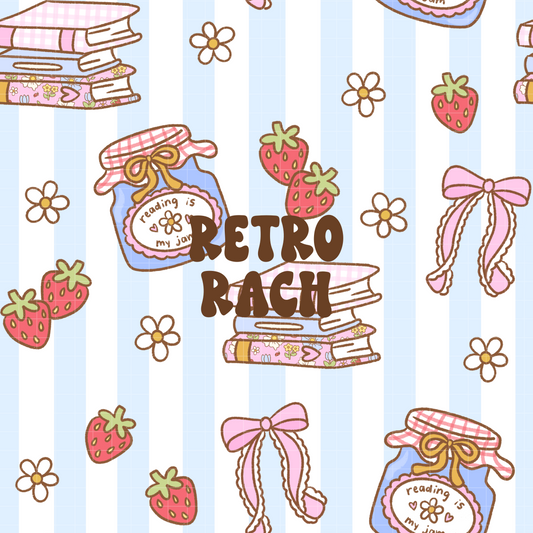 Reading Is My Jam Seamless Pattern