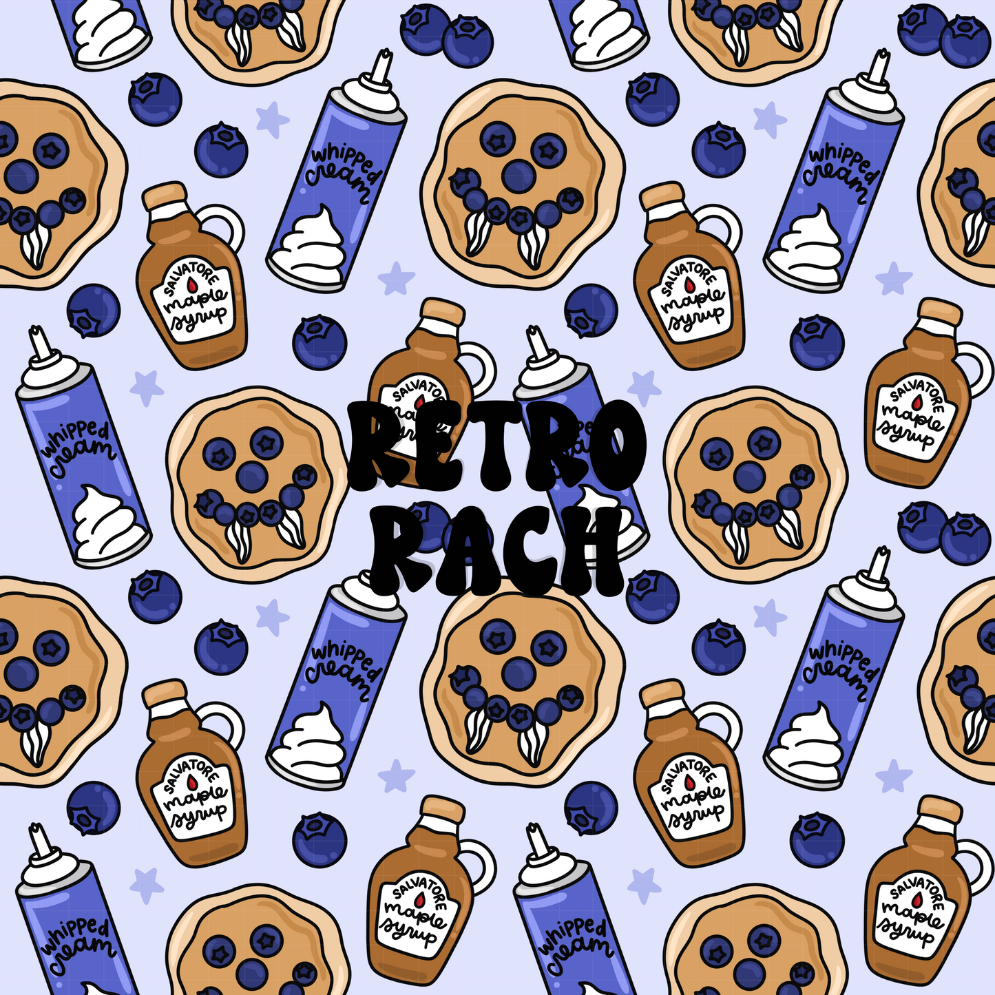 Damon’s Pancakes Seamless Pattern