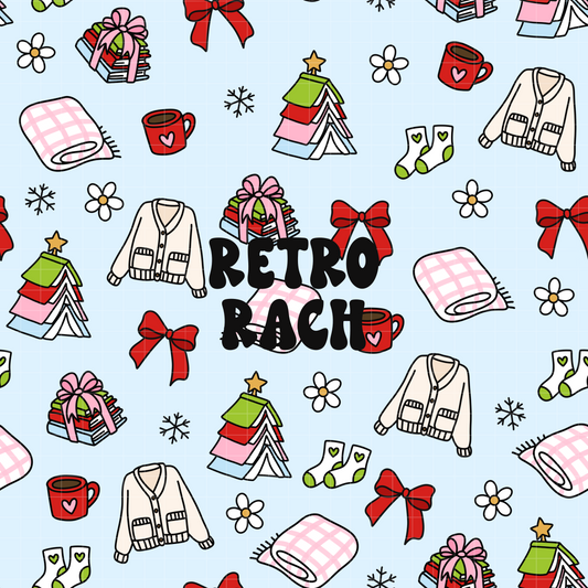 Christmas Reads Seamless Pattern