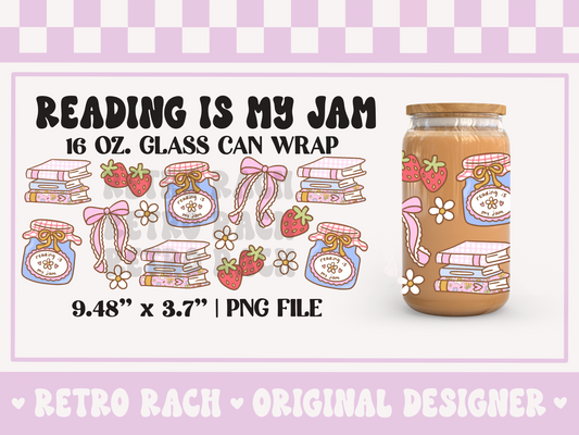 Reading Is My Jam Cup Wrap File