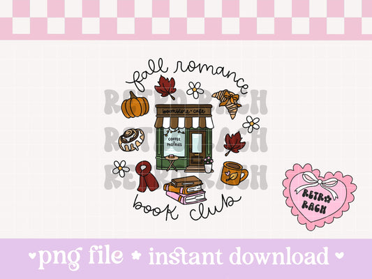 Fall Romance Book Club PNG file