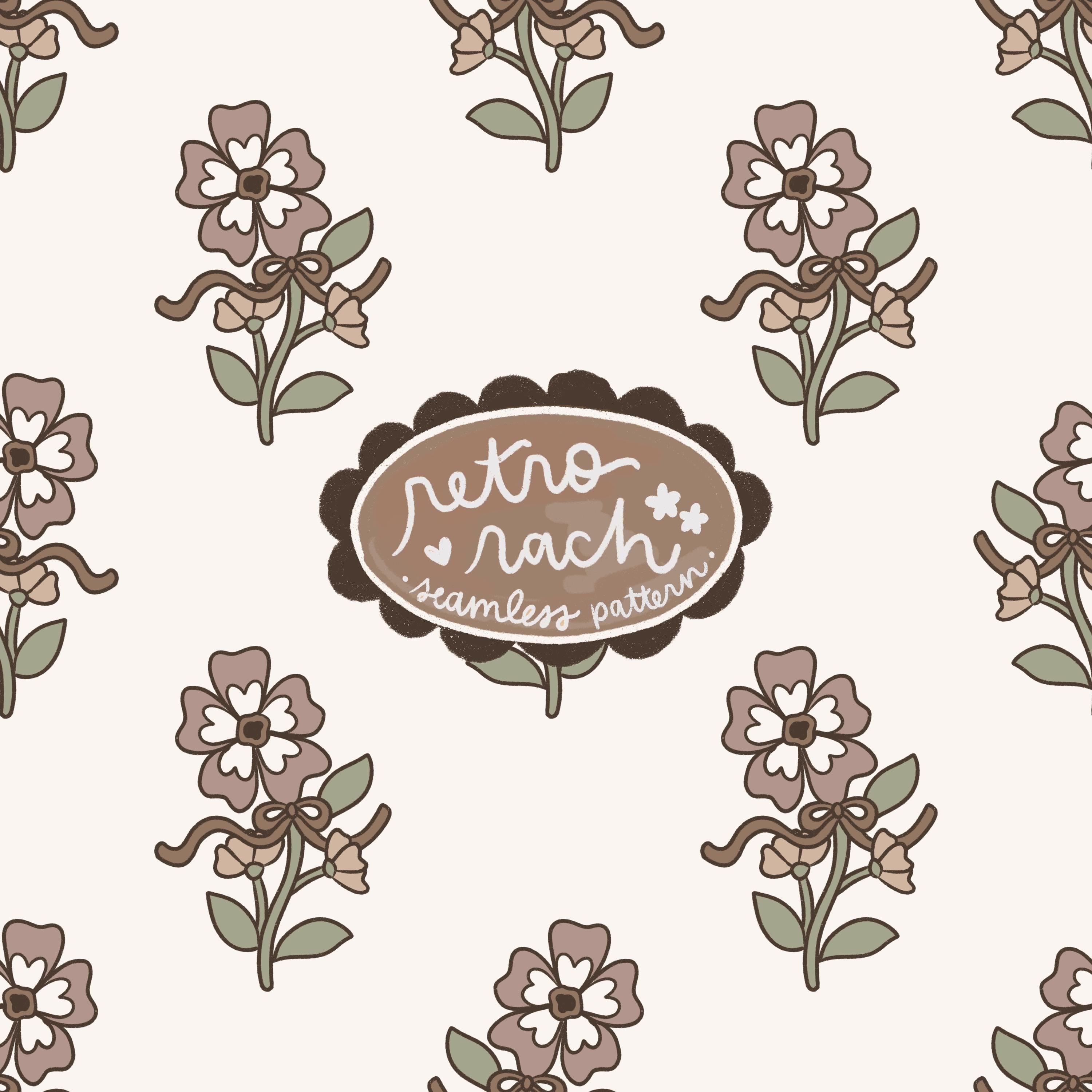 Charming Floral Seamless Pattern – Retro Rach