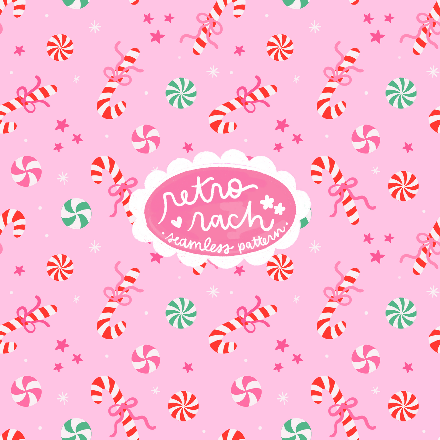 Christmas Candy Seamless Pattern