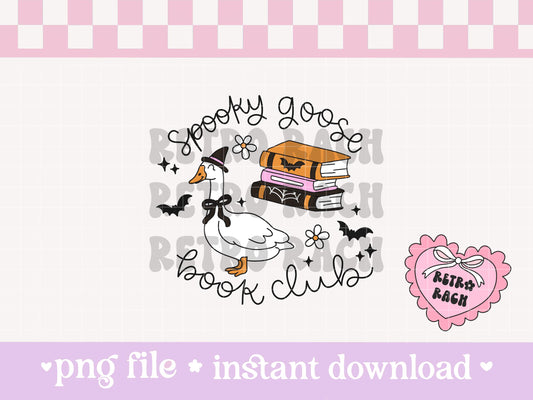 Spooky Goose Book Club PNG file