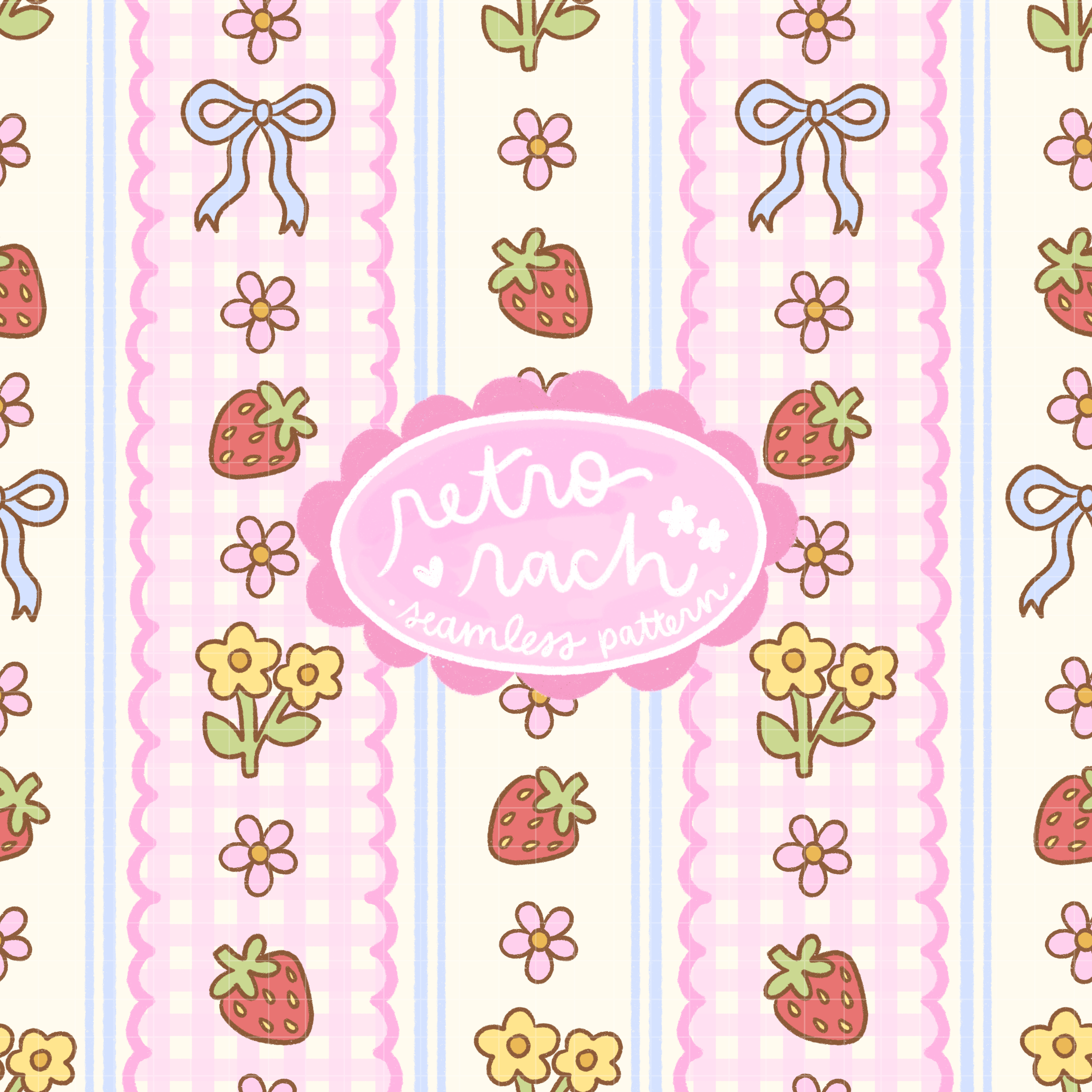 Cottage Spring Seamless Pattern – Retro Rach