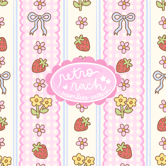 Cottage Spring Seamless Pattern