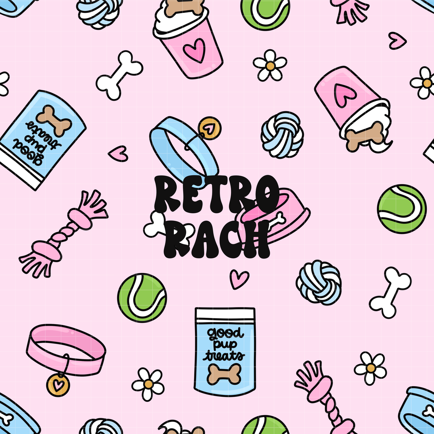 Just Dog Things Seamless Pattern