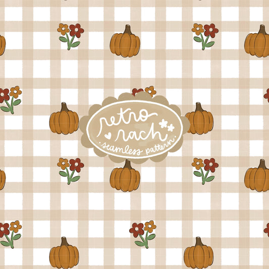 Fall Gingham Seamless Pattern