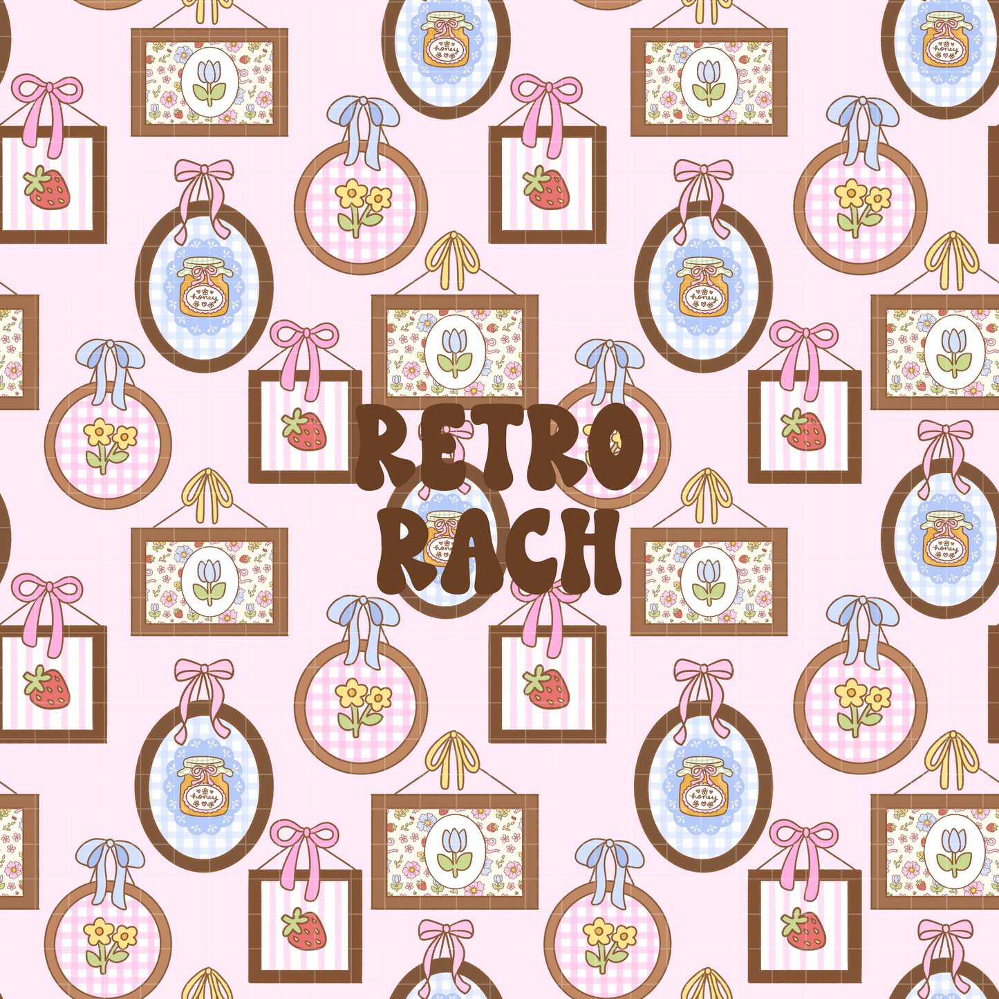 Cottage Frames Seamless Pattern