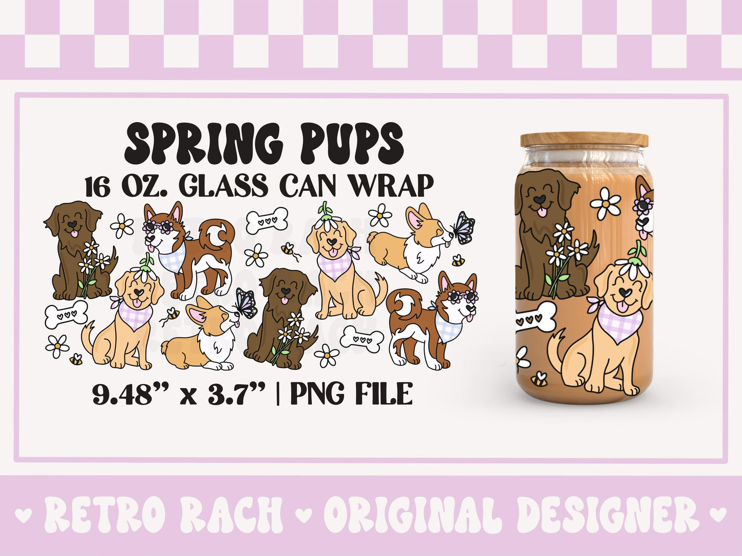 Spring Dogs Cup Wrap File