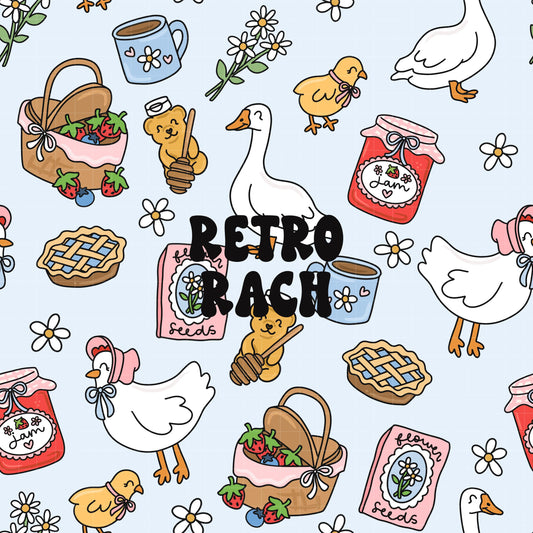 Cottagecore Spring Seamless Pattern