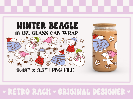 Winter Beagle Cup Wrap File