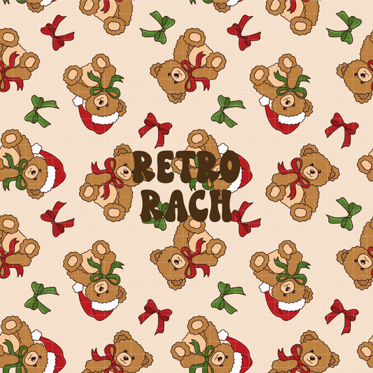 Beary Merry Seamless Pattern