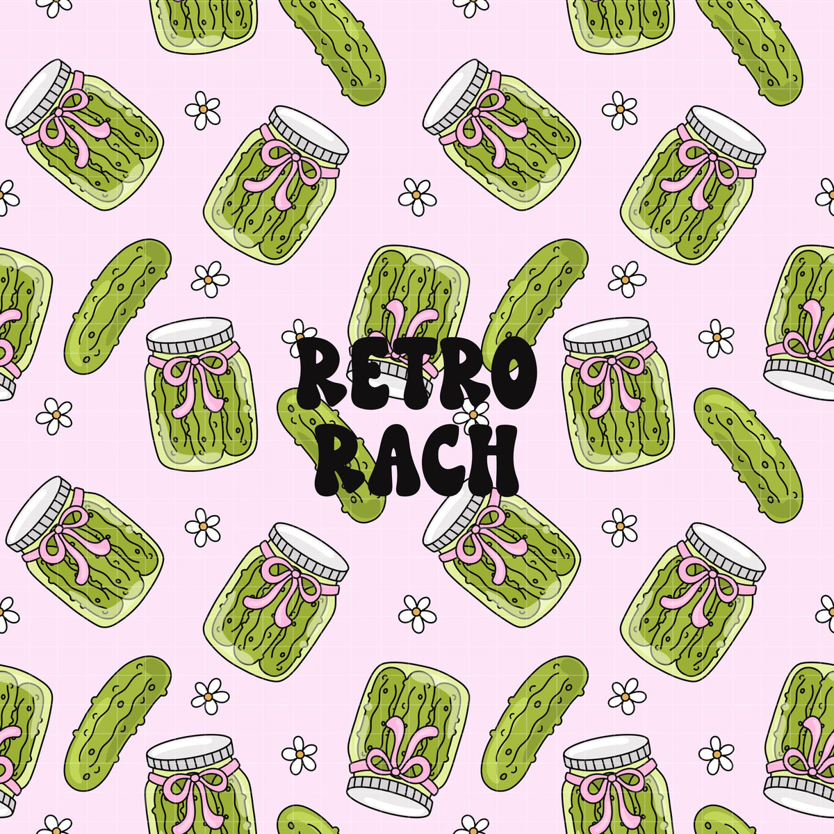 Real Pickles Pattern Pickles Seamless Pattern โ Retro Rach