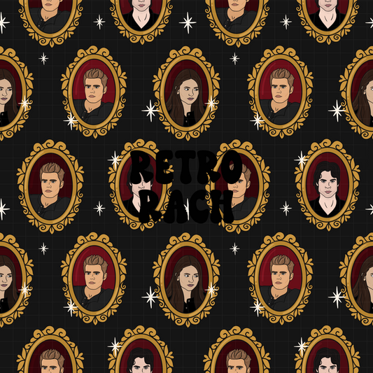 Mystic Vampires Seamless Pattern