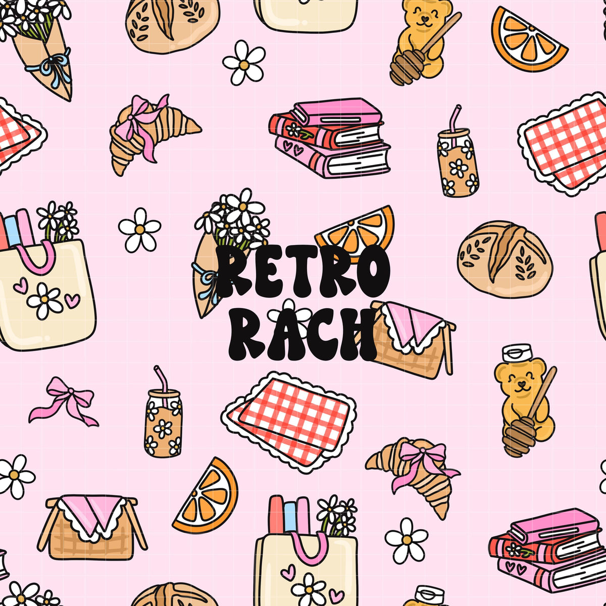 Summer Picnic Seamless Pattern – Retro Rach