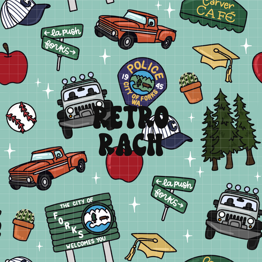 Vampire Icons Seamless Pattern