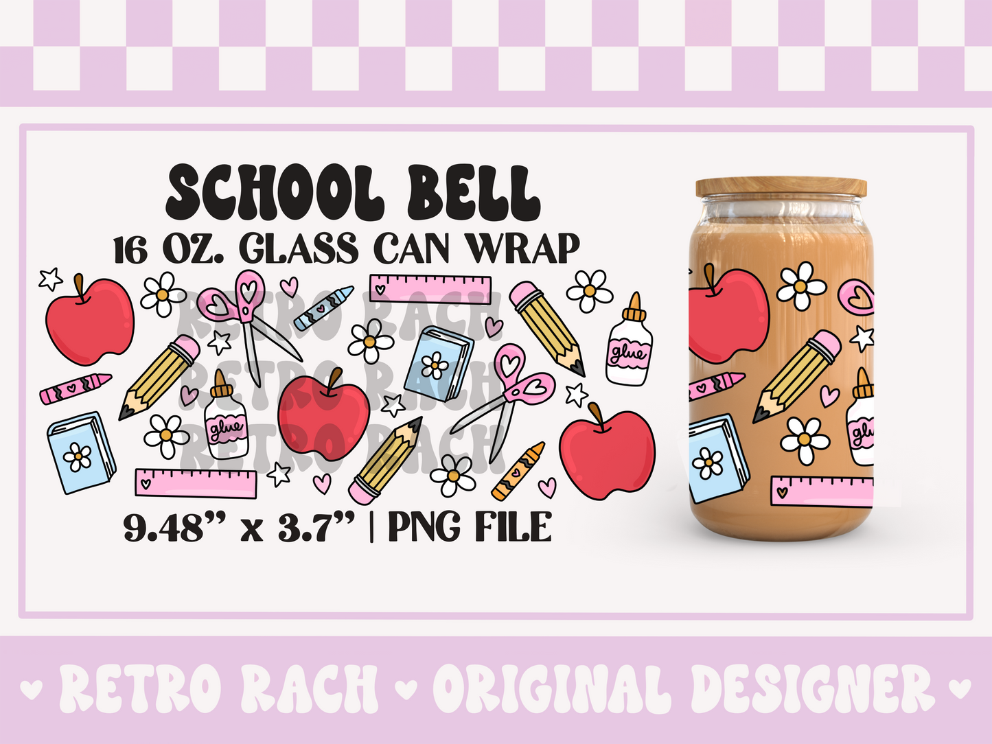 School Bell Cup Wrap File